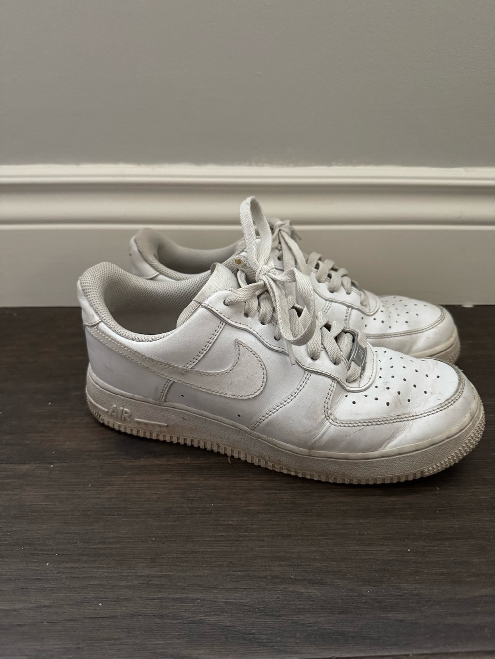 Nike Kids White Low-Top Air Force Style Sneakers